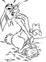 A coloring page of winnie the pooh - rabbit